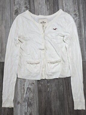 Hollister Women's Y2K Lightweight Longsleeve Button-down Cardigan Sz XS *READ